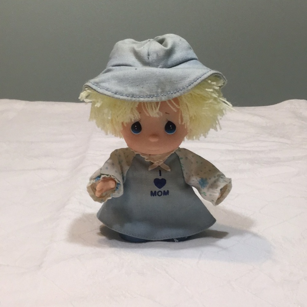 Precious Moments Small Baby Doll I ❤️Mom Vintage - Picture 1 of 7